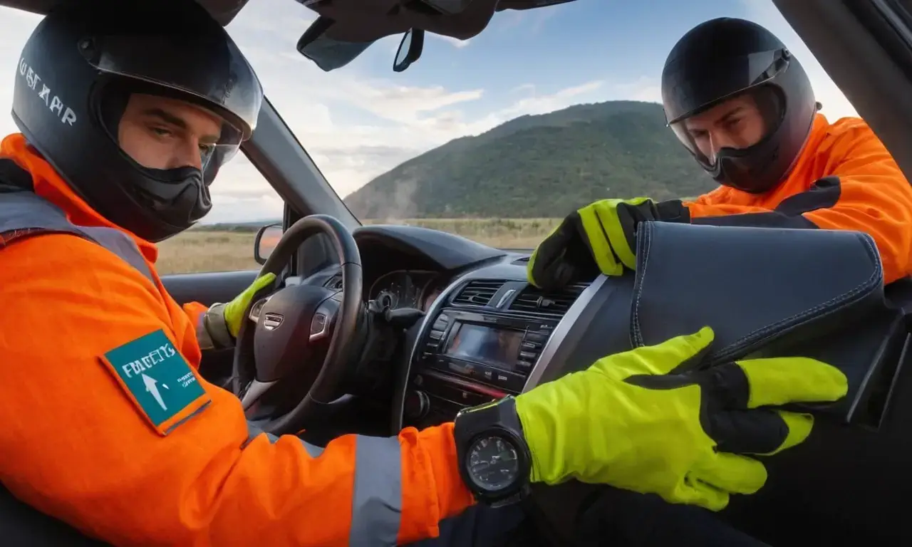 Vehicle safety and preparation for engine testing should be addressed